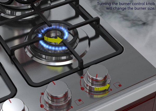 Газовая конфорка в виде спирали The Spiral Burner