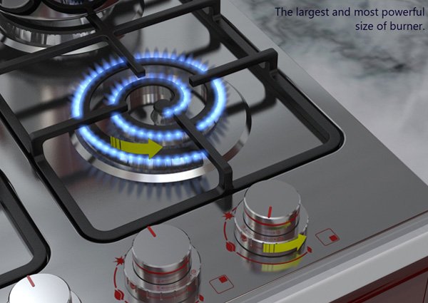 Газовая конфорка в виде спирали The Spiral Burner